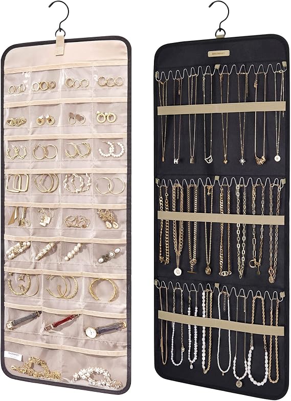 BAGSMART 2-Sided Hanging Jewelry Organizer