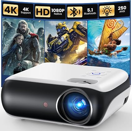 HAPPRUN Native 1080P Bluetooth Projector