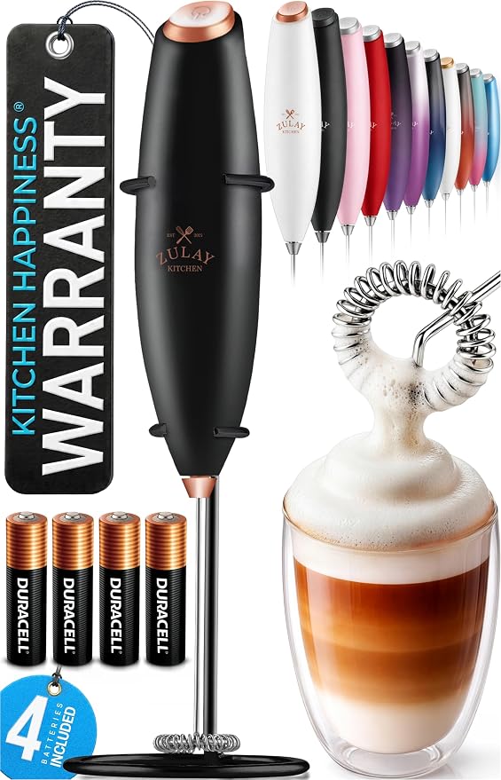 Zulay Kitchen Handheld Milk Frother