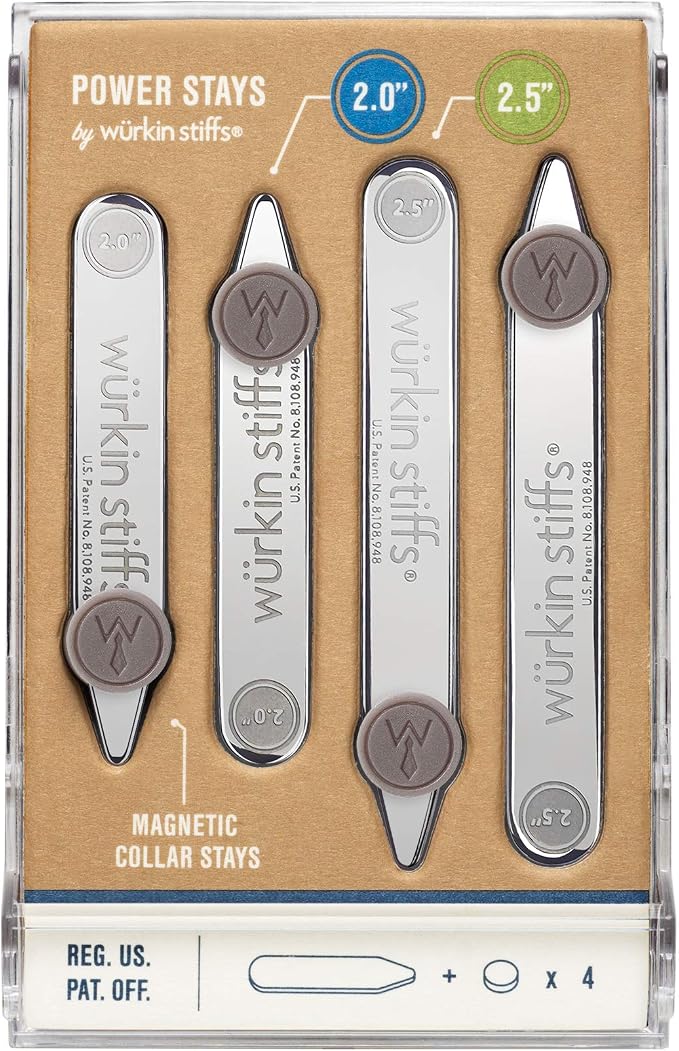 Würkin Stiffs Magnetic Collar Stays 2-Pack