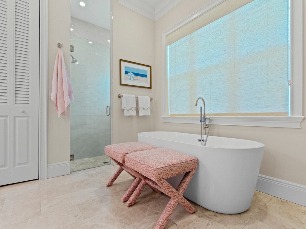 Walk-in Shower and Free Standing Tub in Primary Ensuite