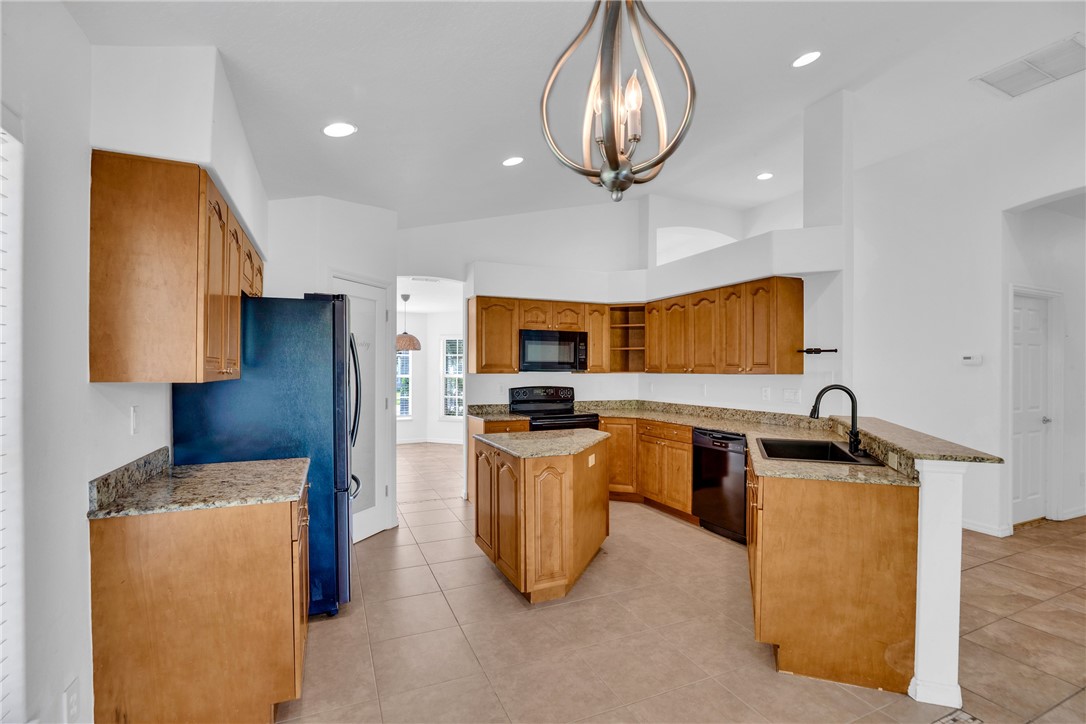 Spacious island kitchen