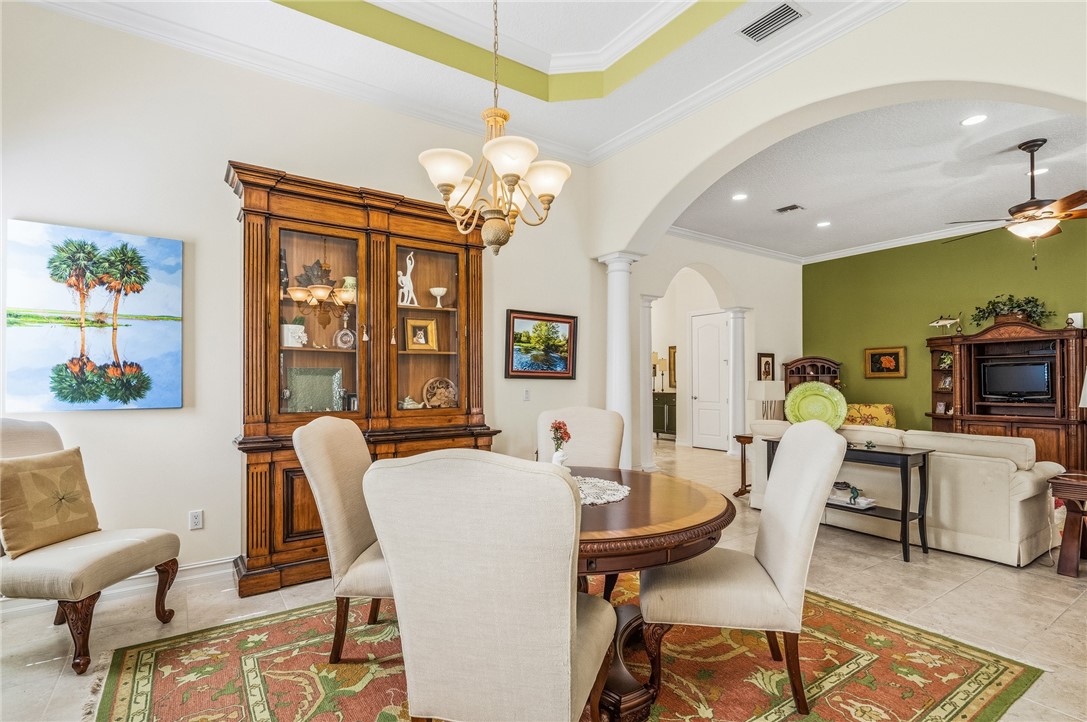 Large Dining Room opens to Living Room