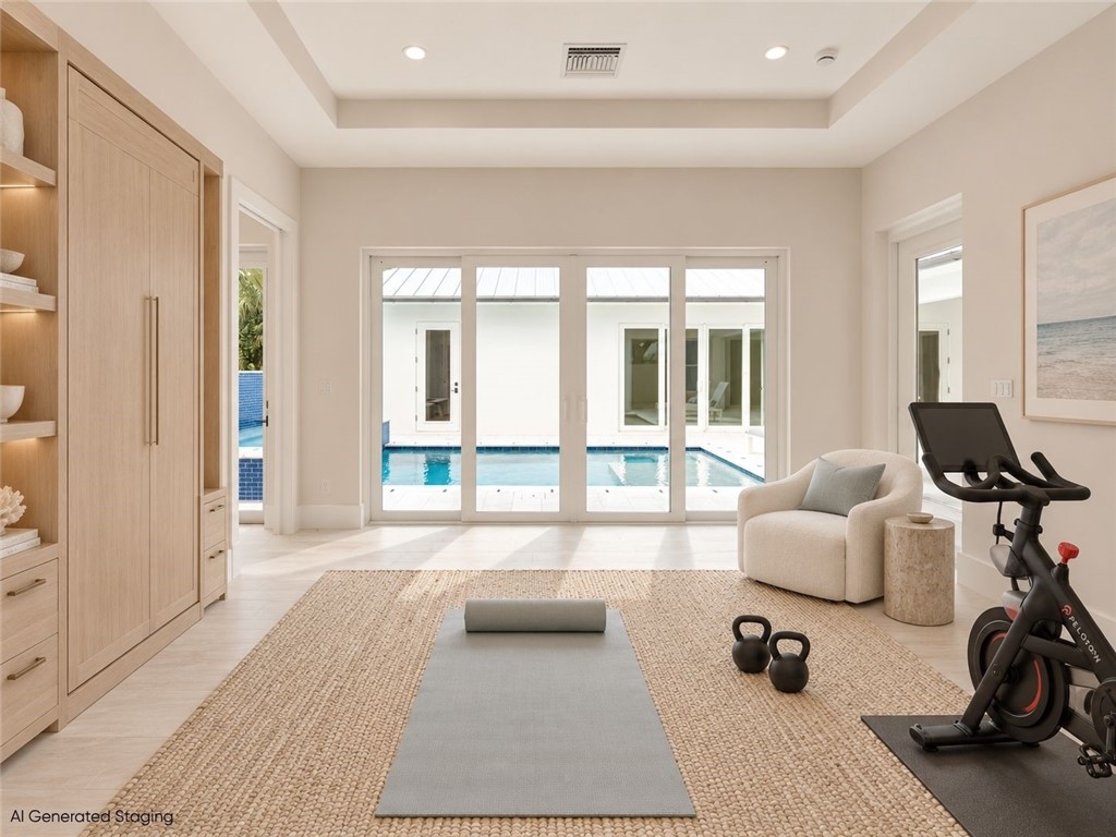 Casita Guest Bedroom Suite overlooking the pool