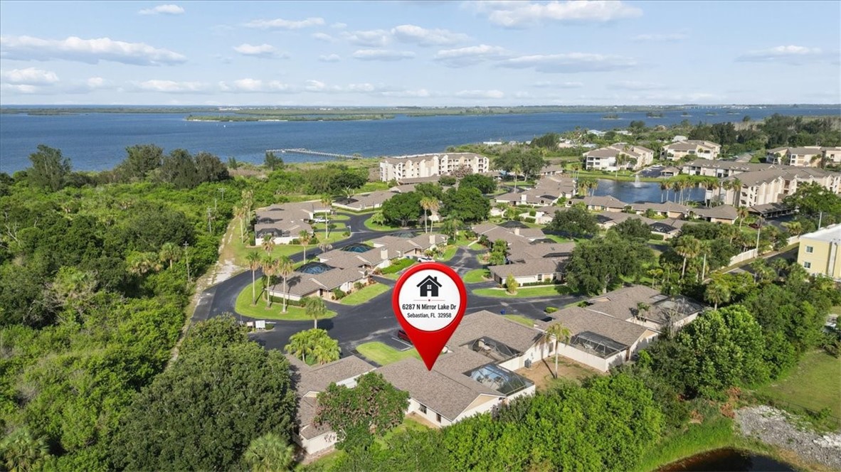 A View from the Condo to Community Docks on Indian River Lagoon