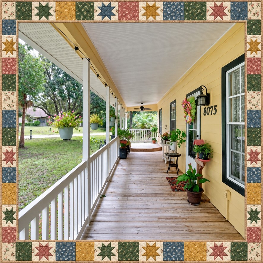66+ feet of porch....