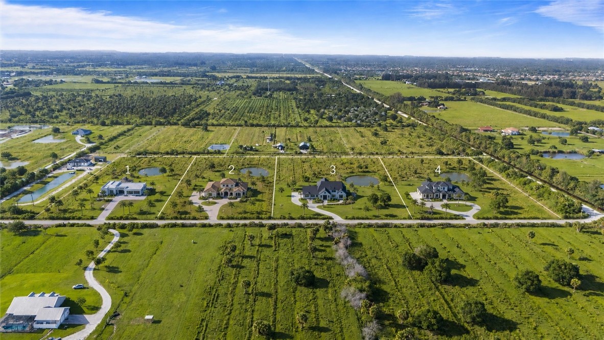 Enhanced Developer Potential- Expansive land parcels with individual homes, each featuring a private pond and substantial surrounding green space