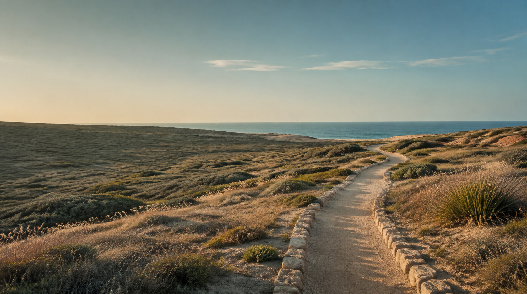 Weite portugiesische Küstenlandschaft