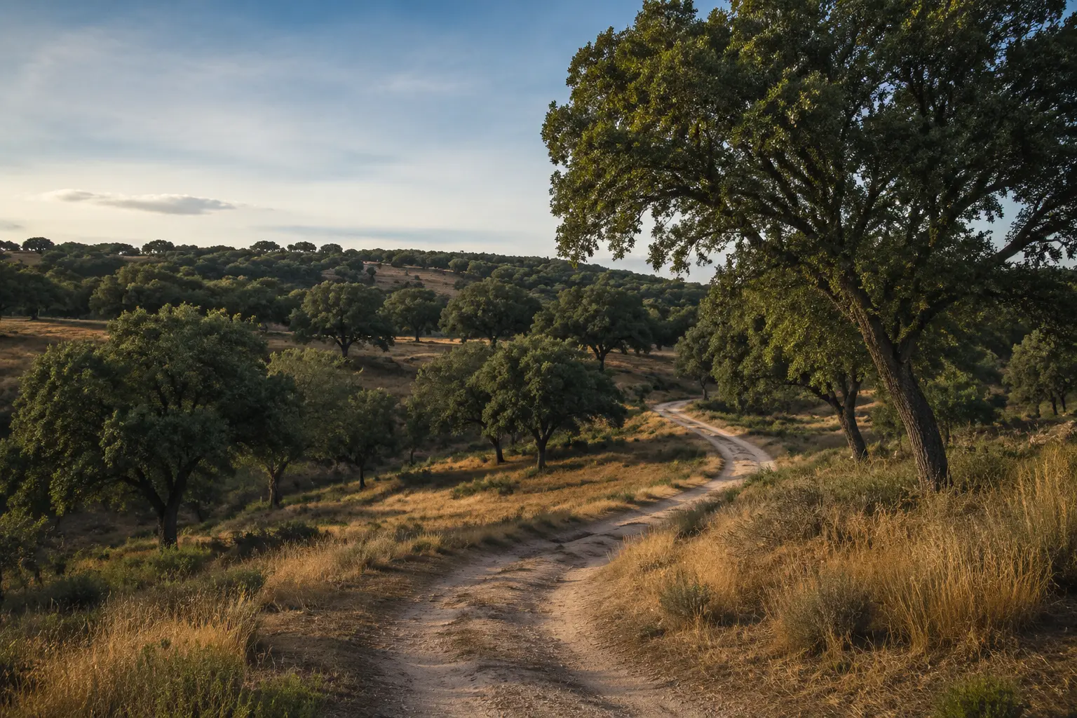 Weite Landschaft im Alentejo in Portugal