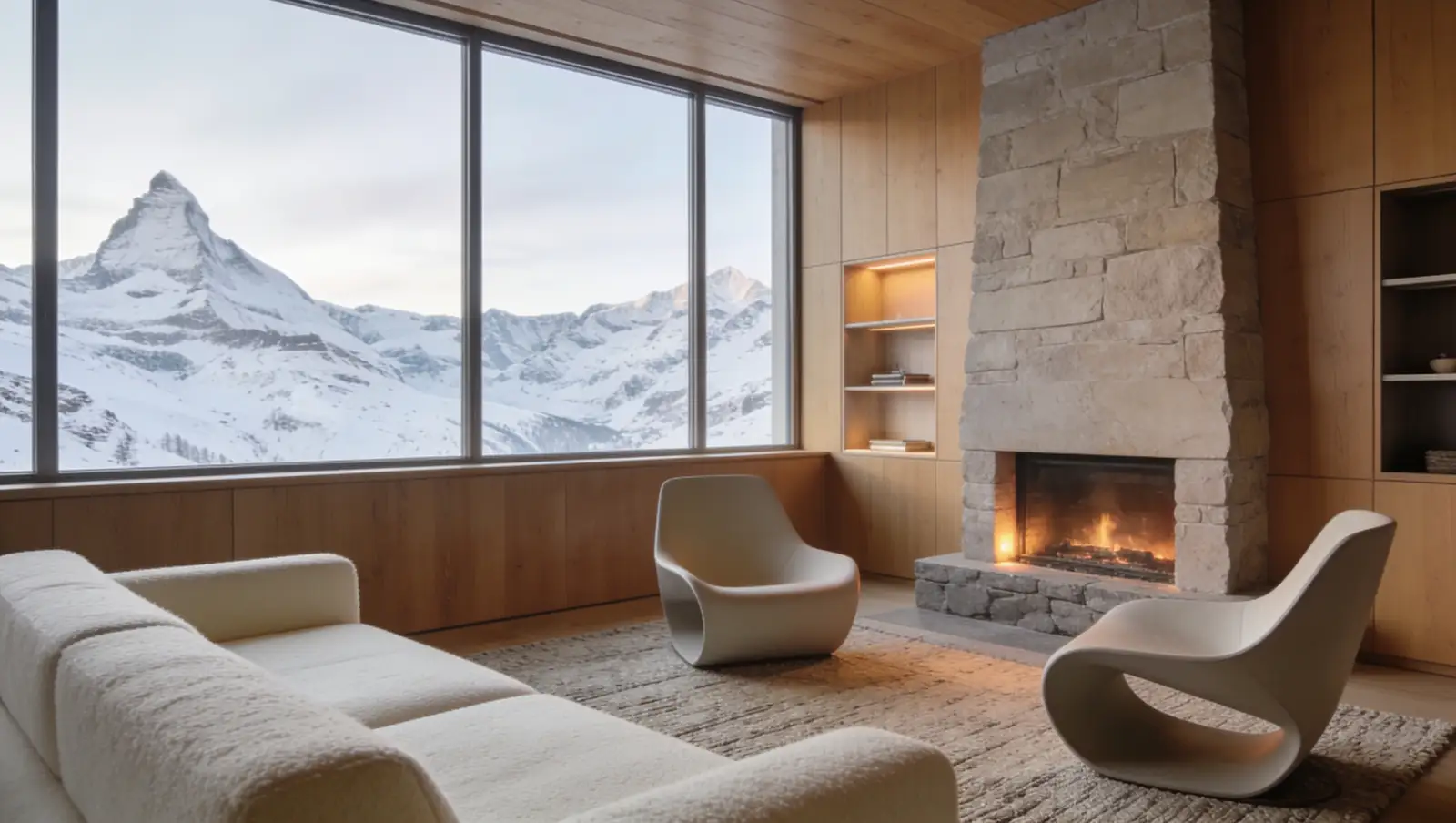 Cozy modern living room arranged for everyday family use