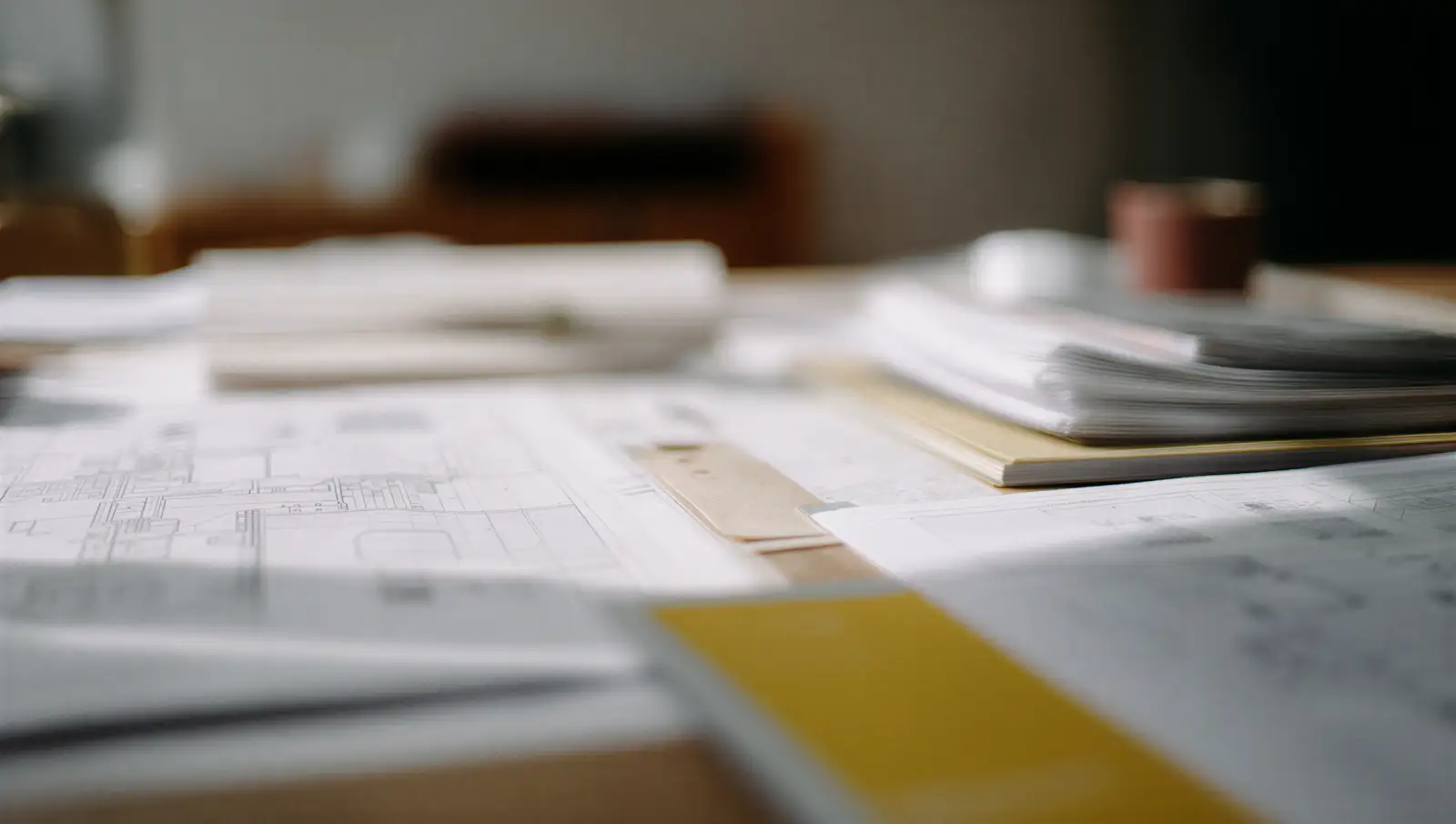 design workspace laid out for planning