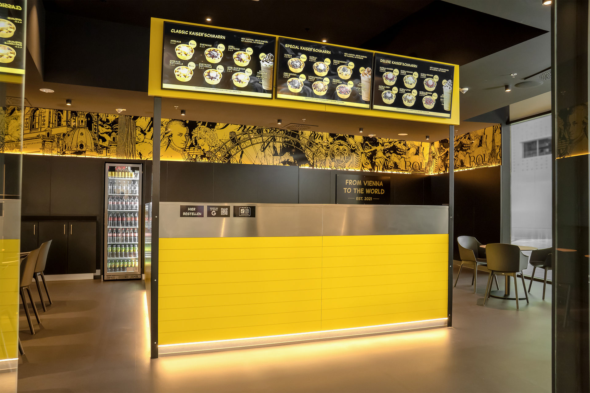 موقع Kaiser's To Go بكاونتر أصفر