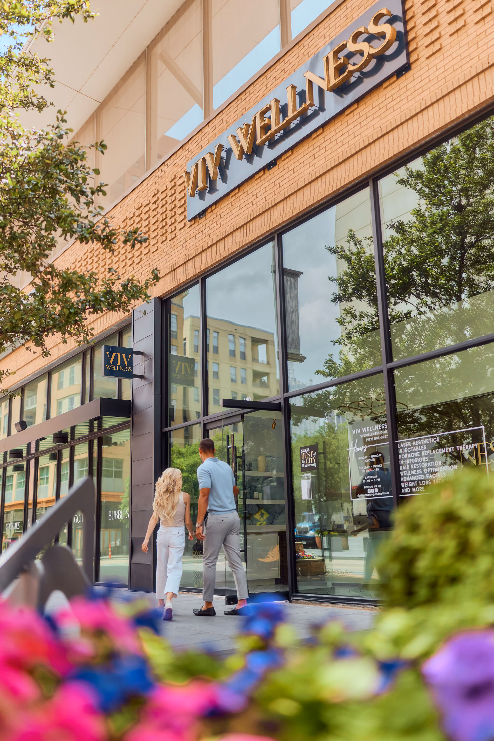 Exterior of VIV Wellness in Victory Park, Dallas
