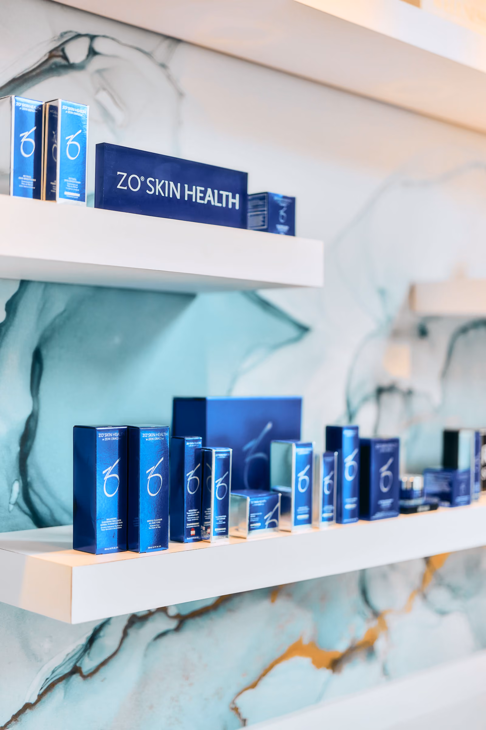 ZO Skin Health products on display at VIV Wellness in Dallas