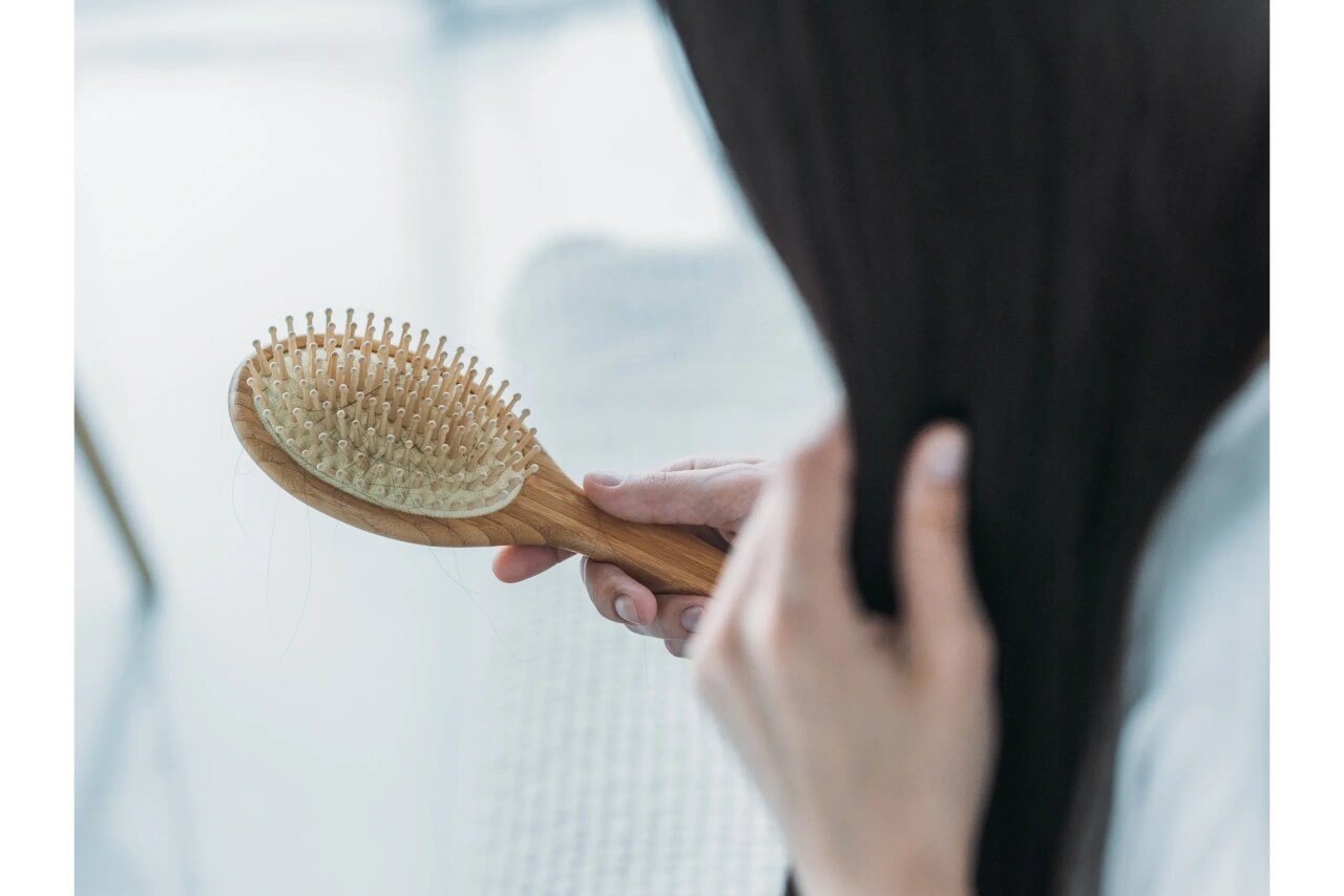 Brushing healthy, full hair