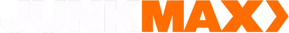 Logo featuring the word 'JUNKMAX' with 'JUNK' in white and 'MAX' in orange followed by an orange rightward arrow.