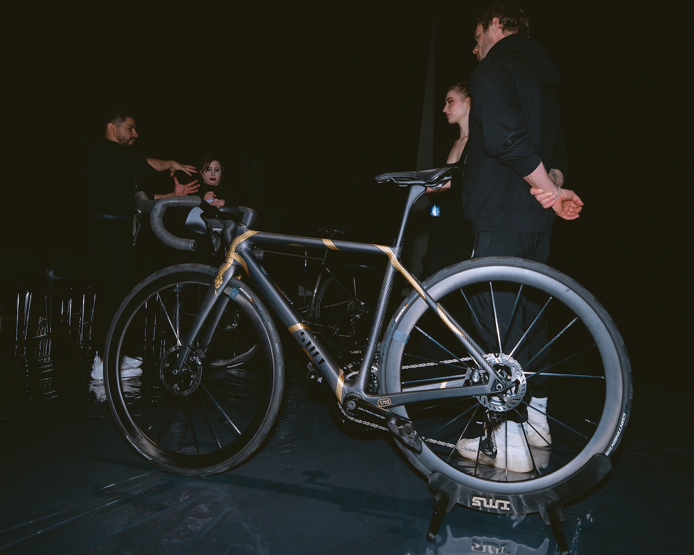 The special-edition SWI Serpent on its stand in Tokyo