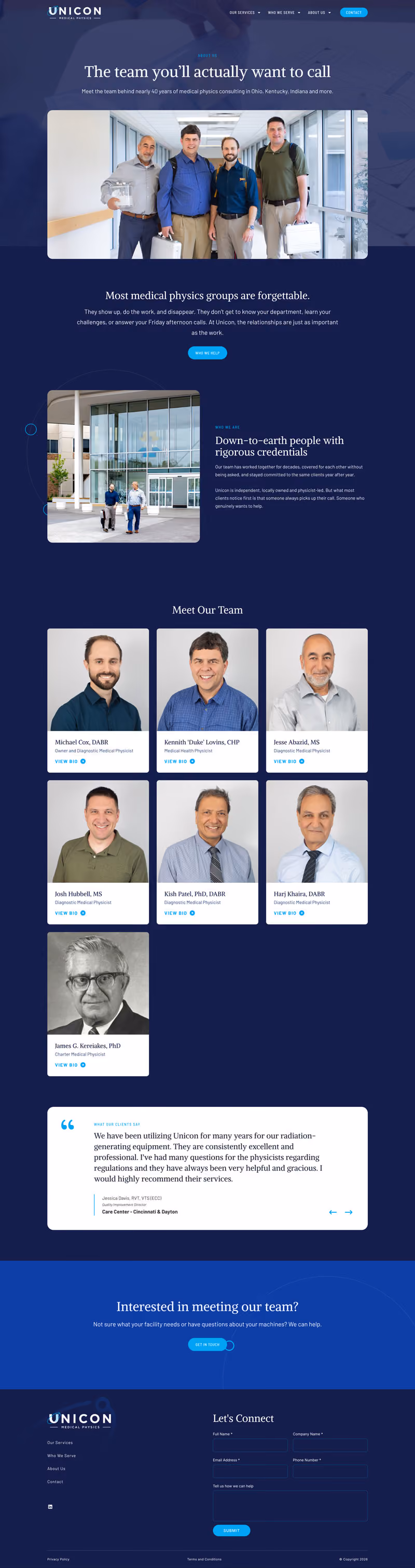 Unicon website design