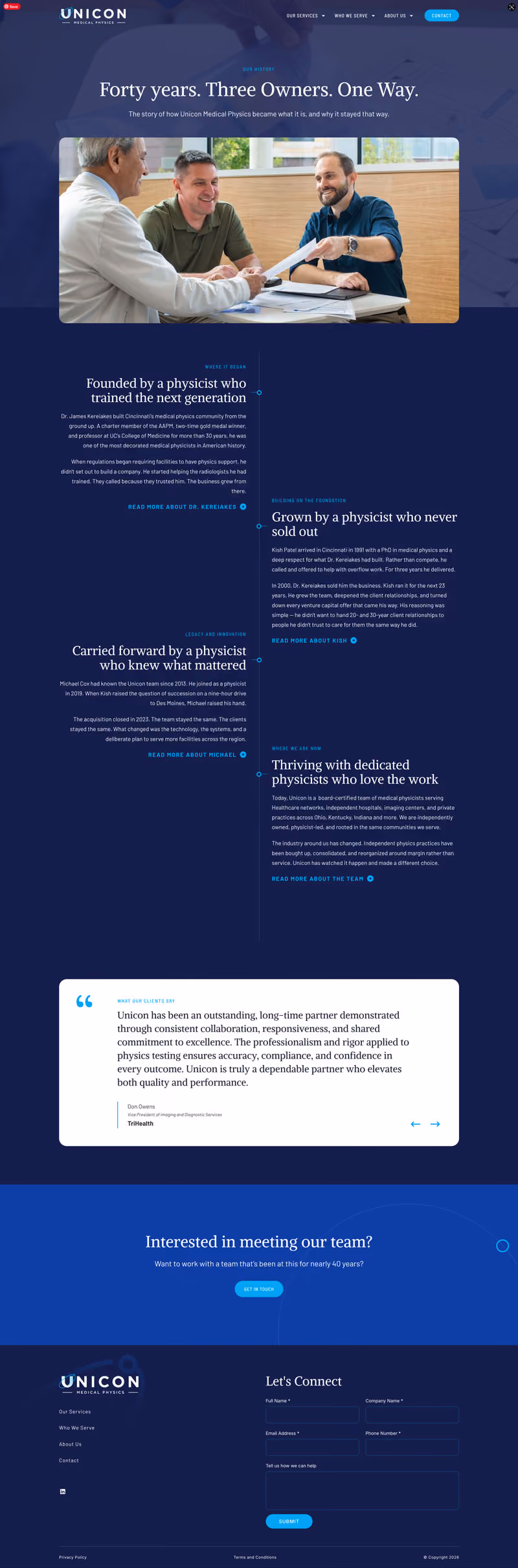 Unicon website design