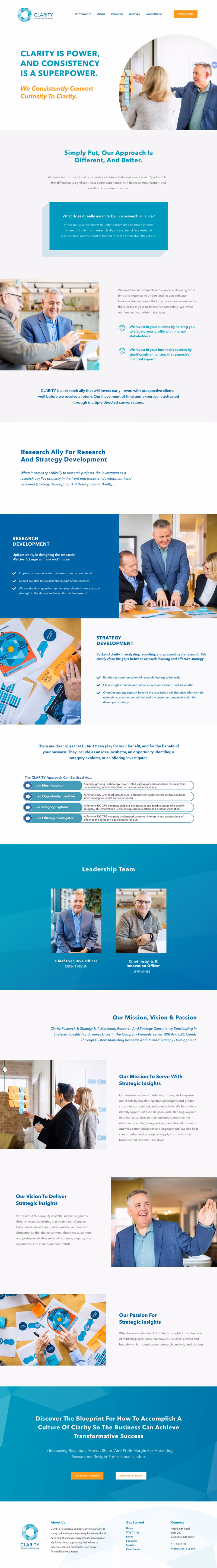 Clarity Research web design