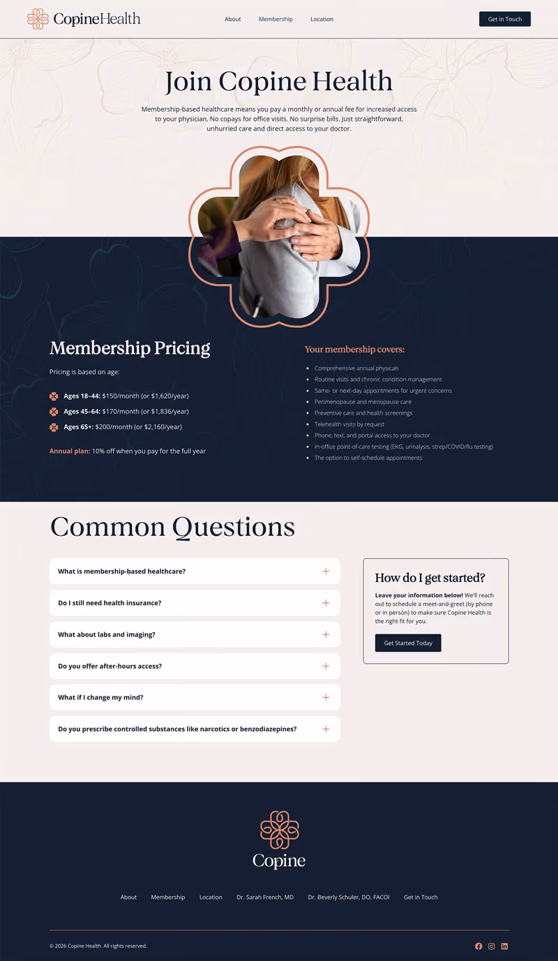 Copine Health Membership
