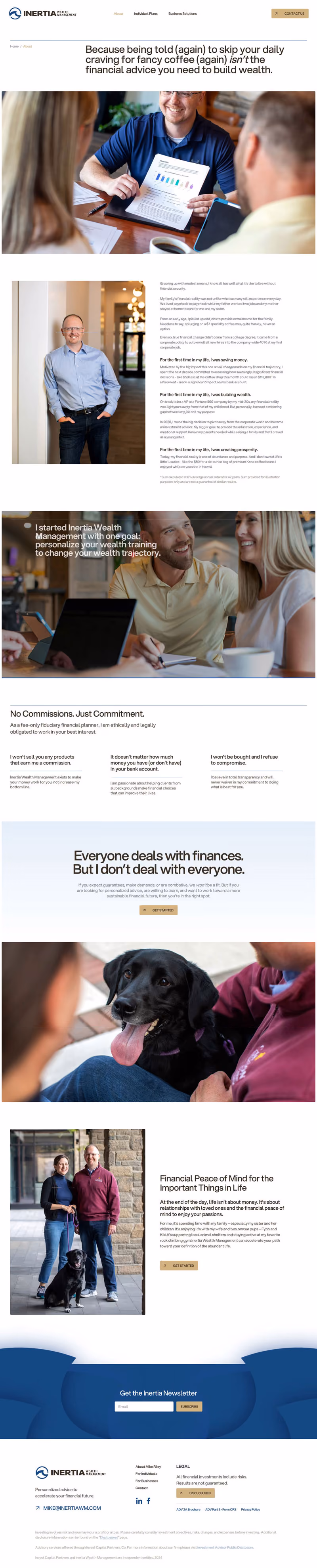 Inertia Wealth Management website