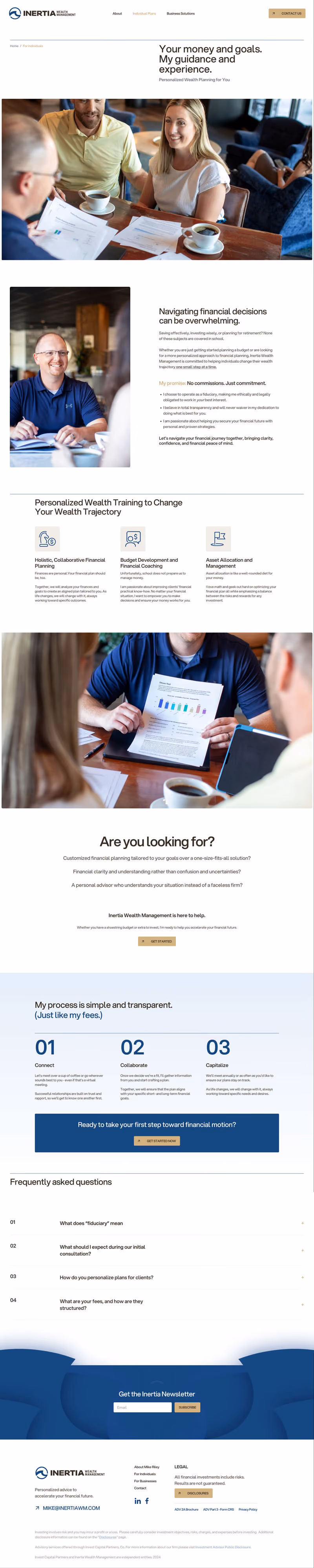 Inertia Wealth Management website