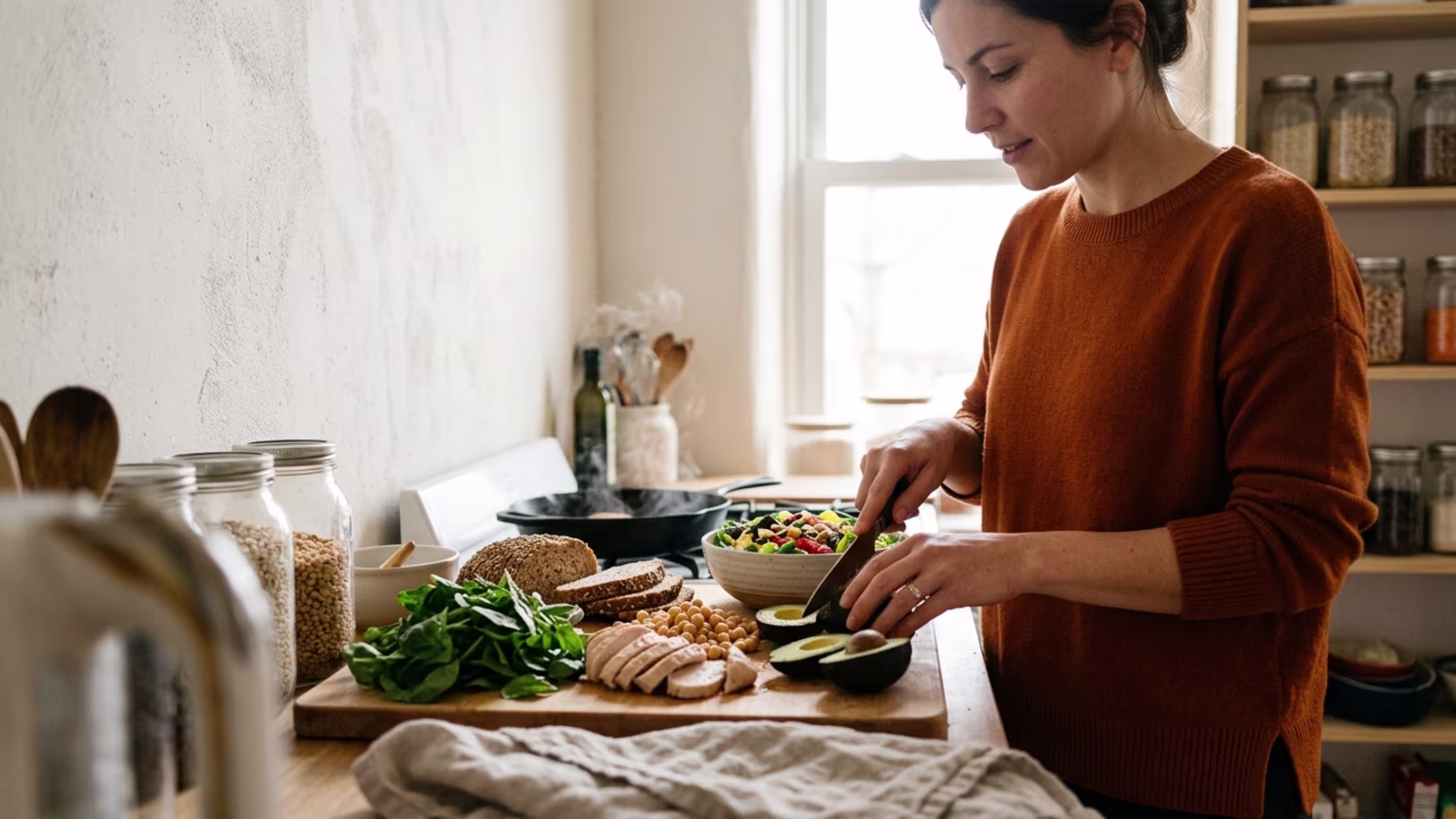 Replacing Strict Portion Cuts With Fiber and Protein for Sustainable Midlife Appetite Control