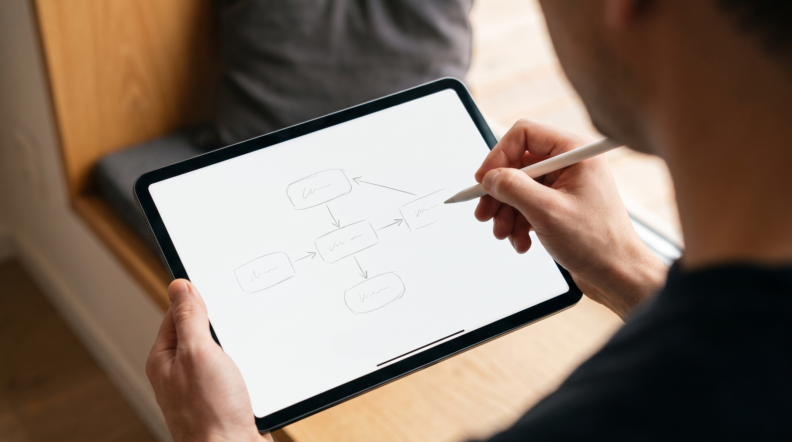 Create a flowchart by describing it: no boxes, no dragging