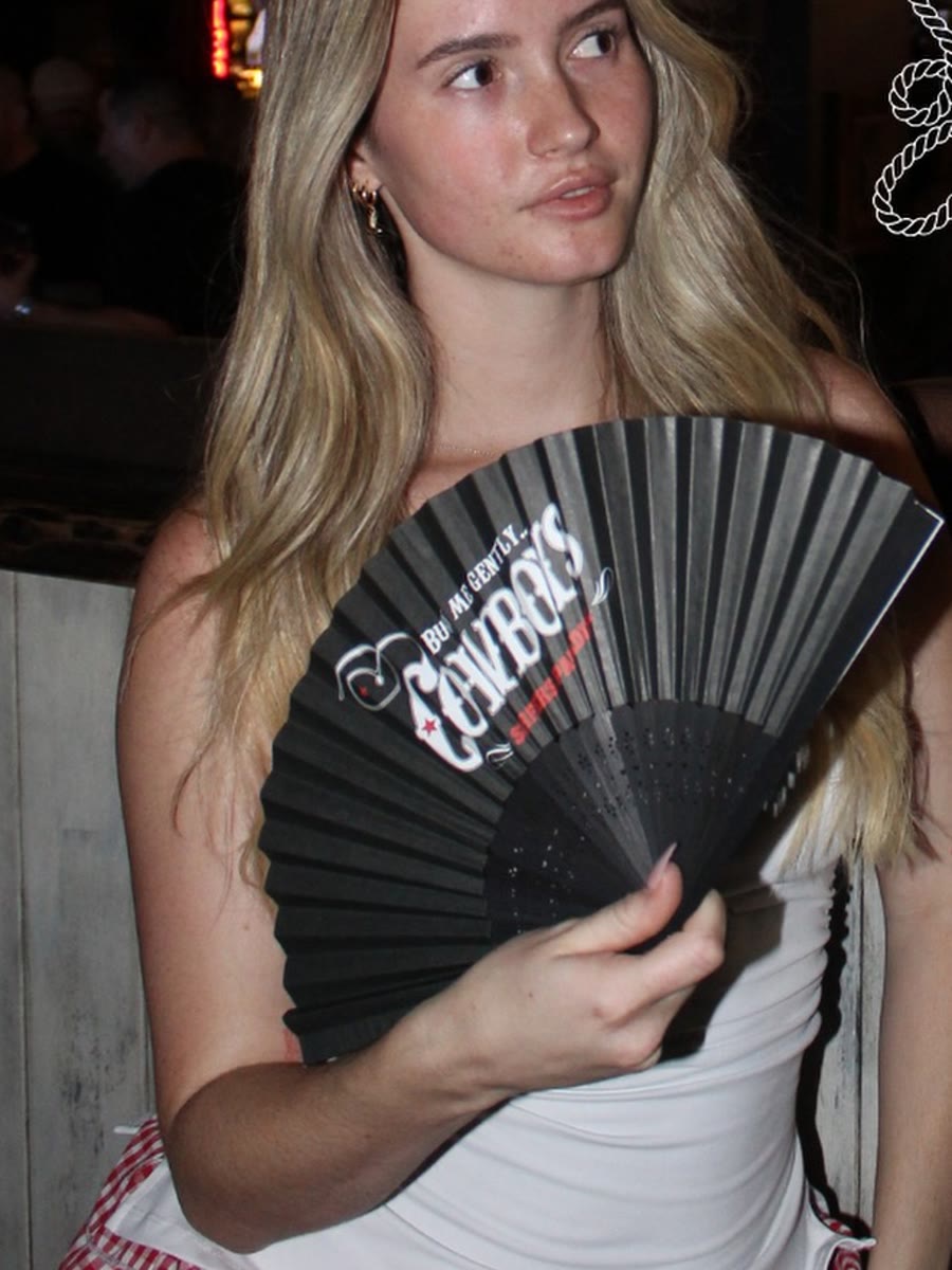 Cowboys branded hand fan