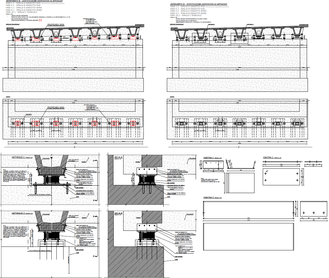 Construction phases on the interchange