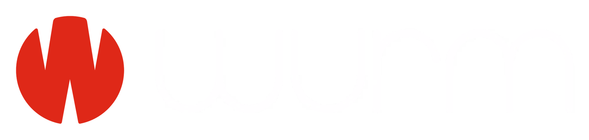 Rotes Wurm-Symbol links von dem weißen Text "wurm" auf schwarzem Hintergrund.