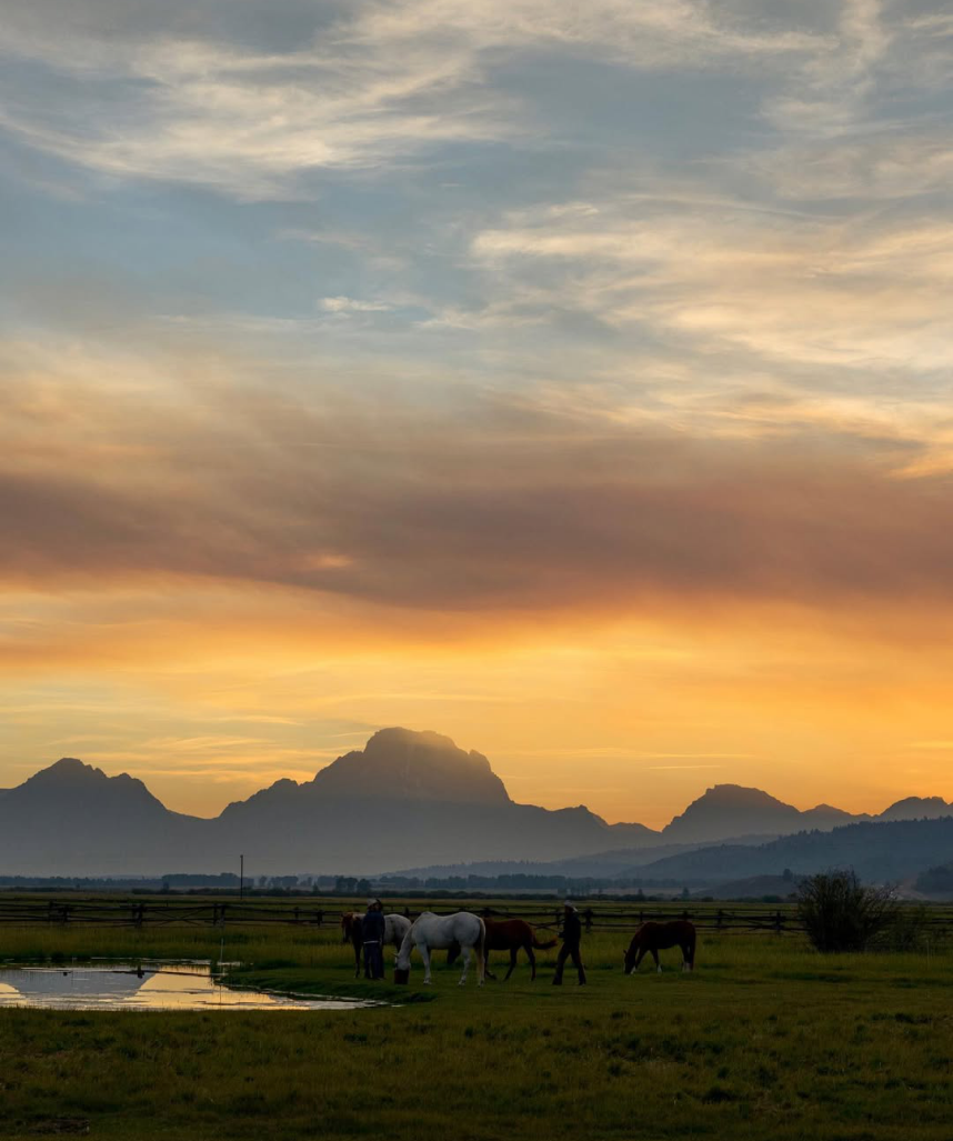 Sunset over the Tetons