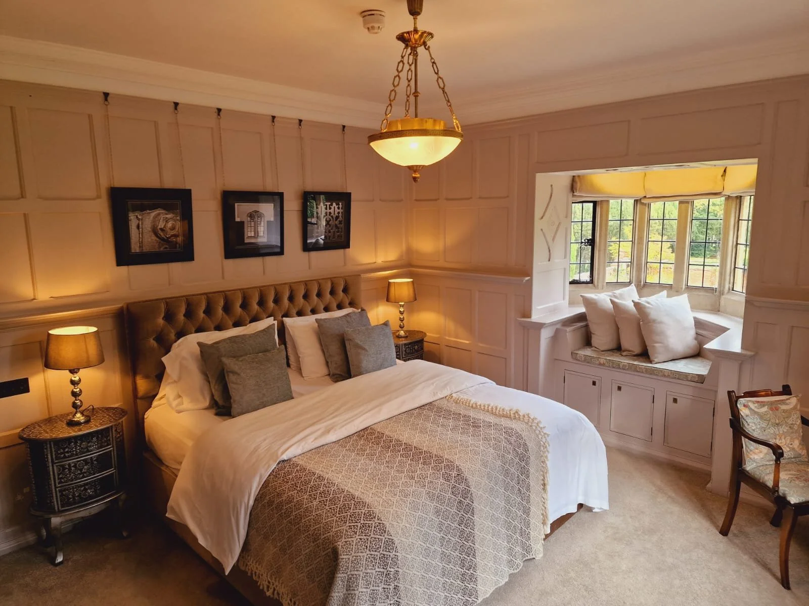 Wedding Suite bedroom at Lanwades Hall
