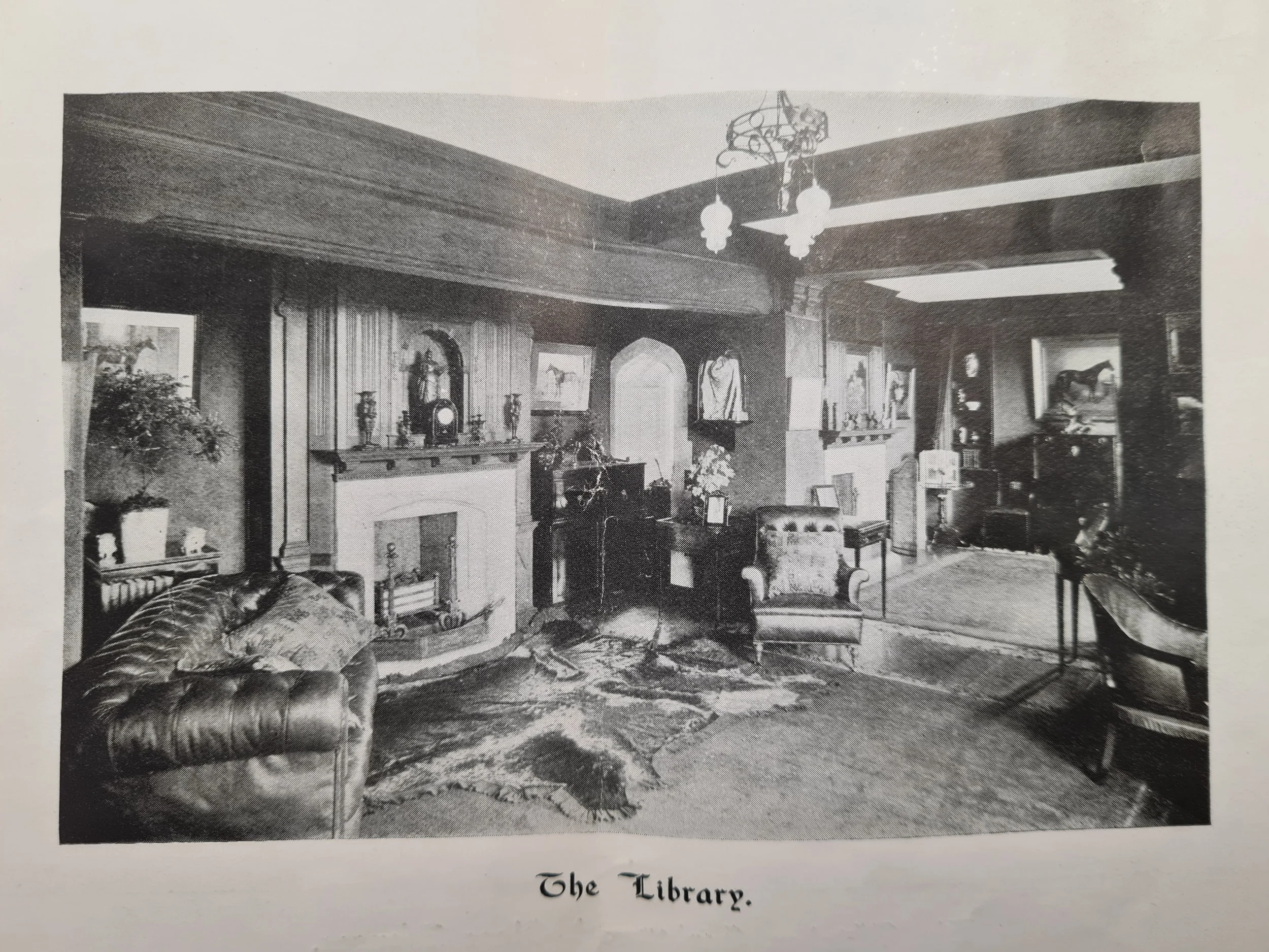 The historic Library at Lanwades Hall