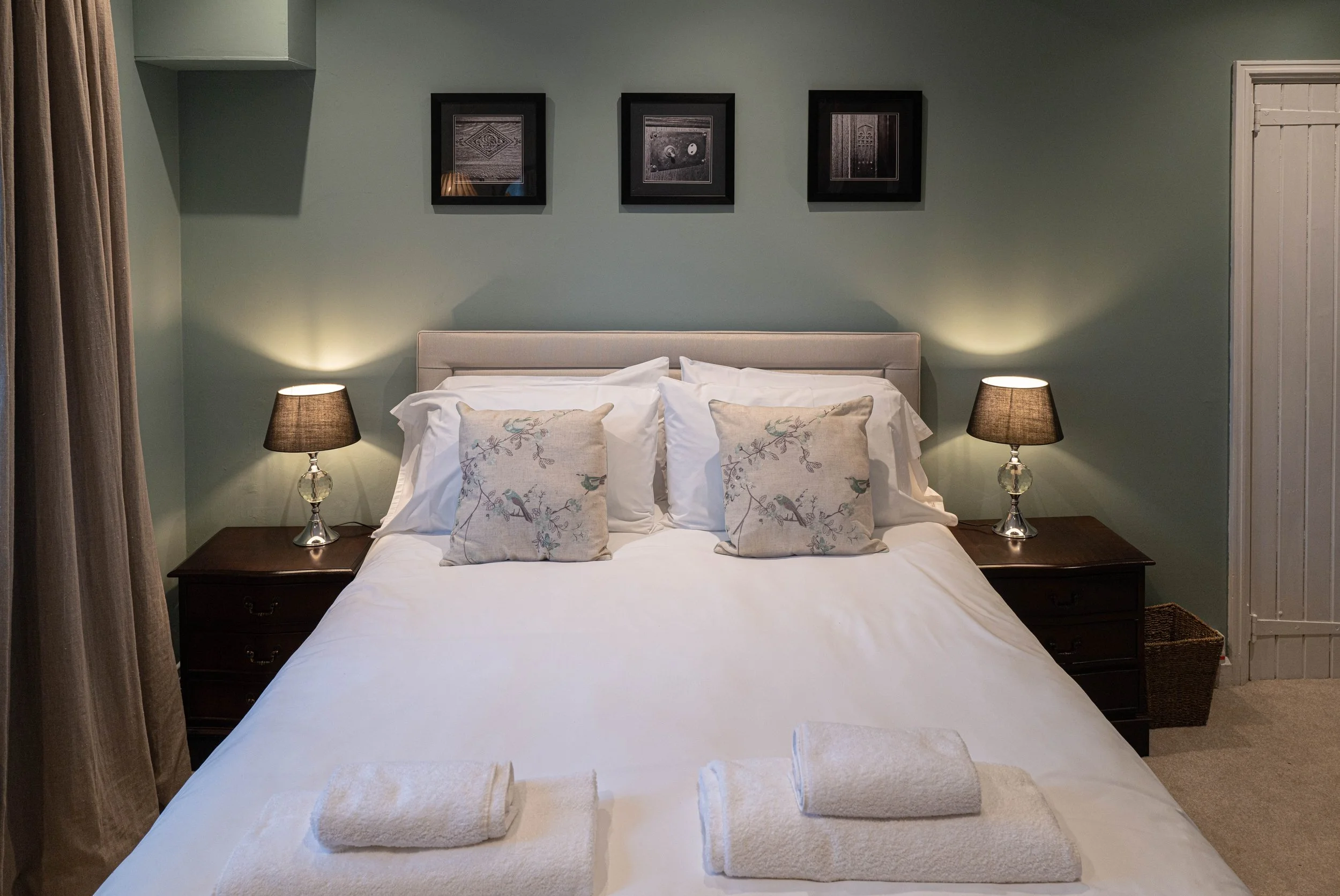 A double bedroom at Lanwades Hall