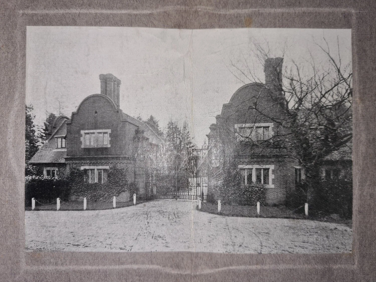 The gate lodges at the entrance to Lanwades Hall