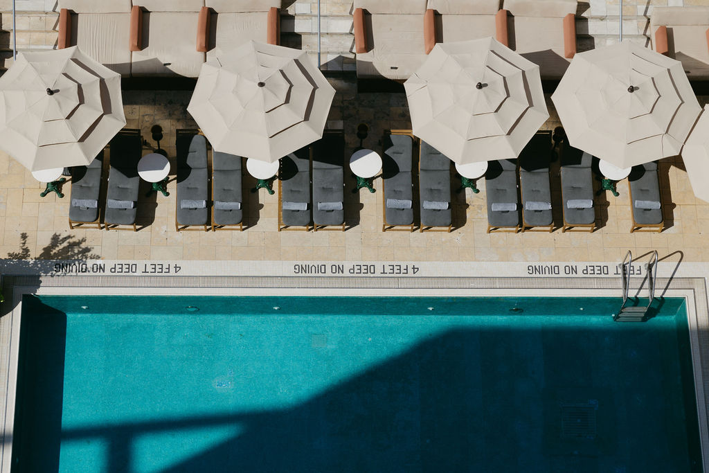 The pool deck