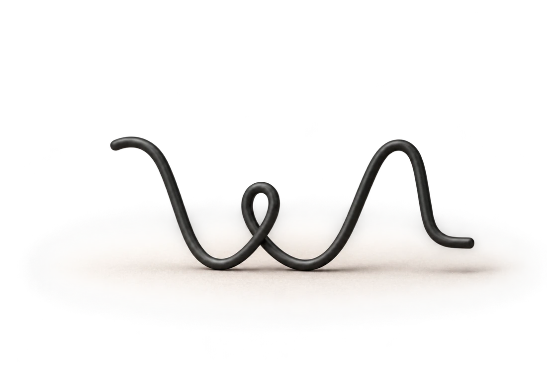Working Answer’s black sculptural mark