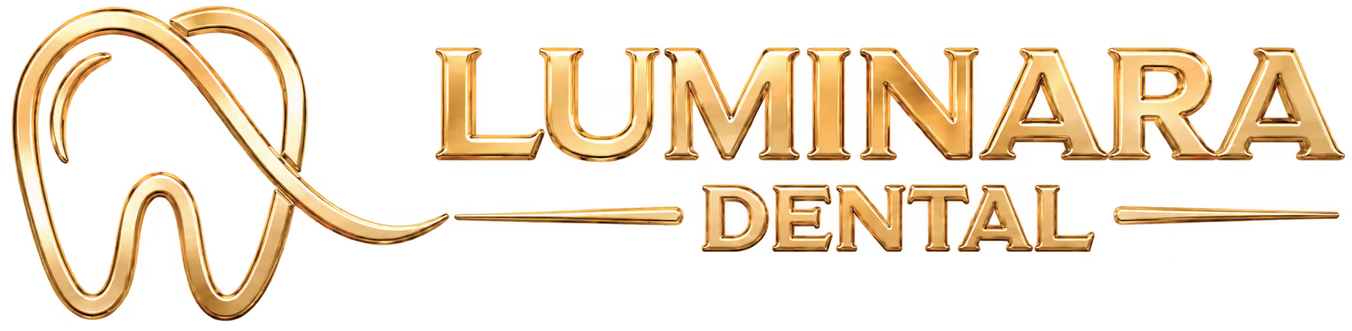 LUMINARA DENTAL with a gold stylized tooth logo on the left.