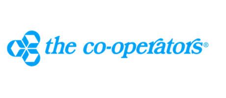The Co-operators logo with blue geometric shapes resembling connected hexagons to the left of the lowercase text 'the co-operators'.