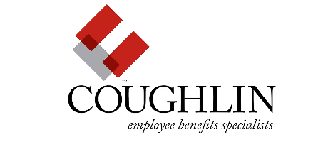 Logo of Coughlin Associates, featuring two red parallelograms and black text.