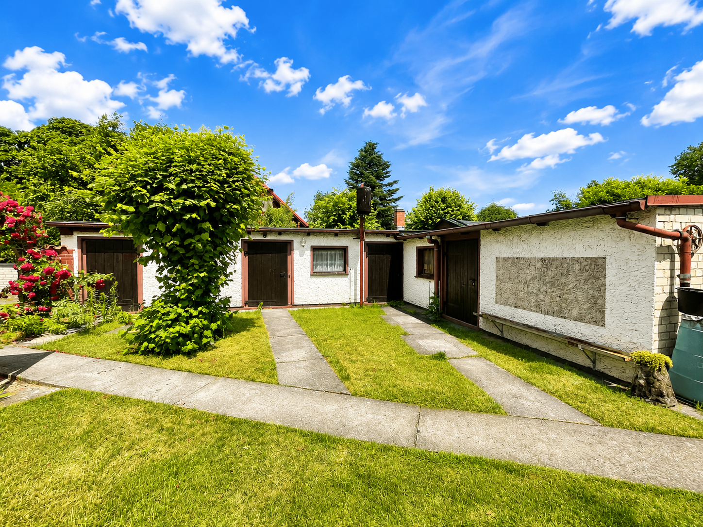 Garten des Einfamilienhauses in Bernau-Birkholzaue