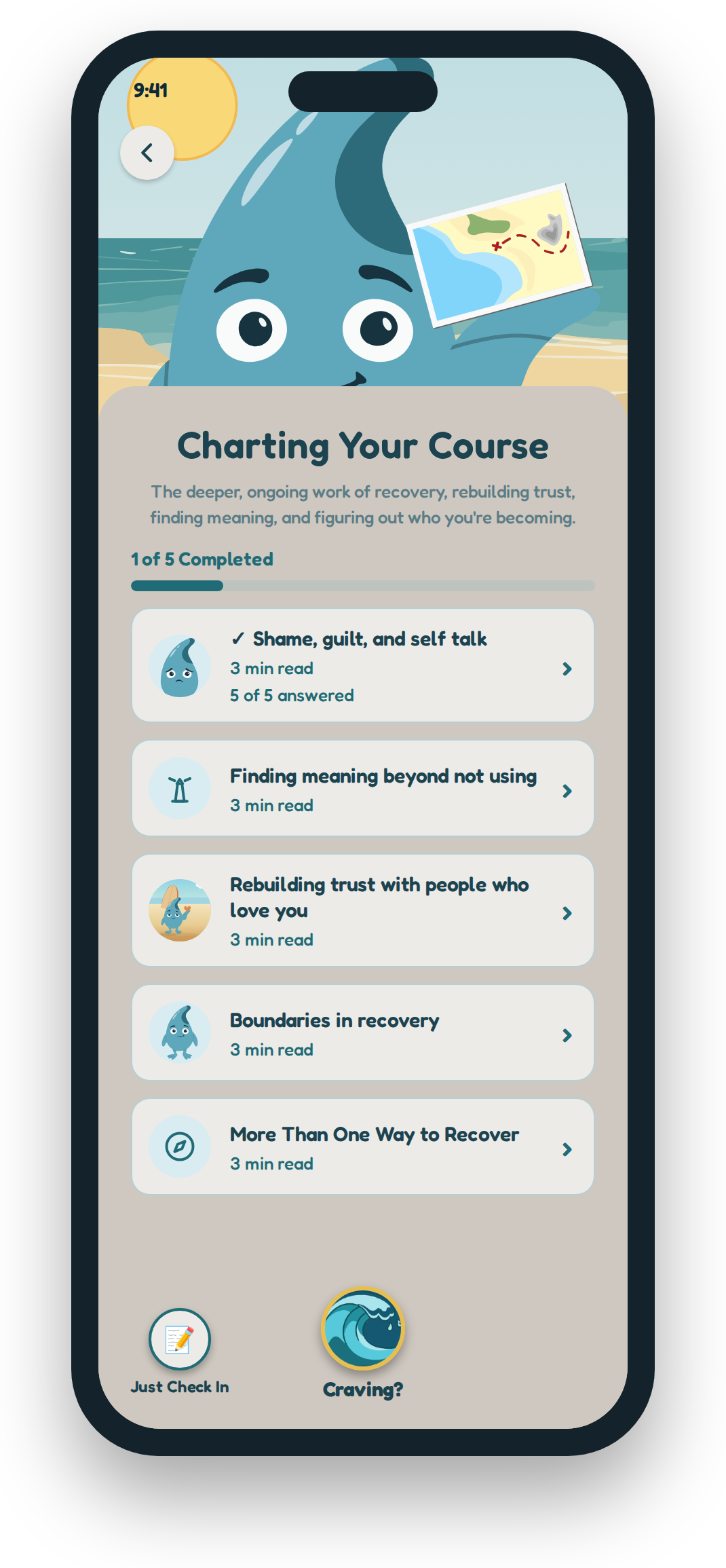 Harbord app screen: Charting Your Course