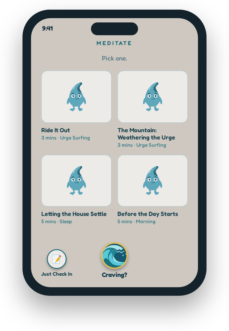 Harbord Meditate tool: choose a meditation