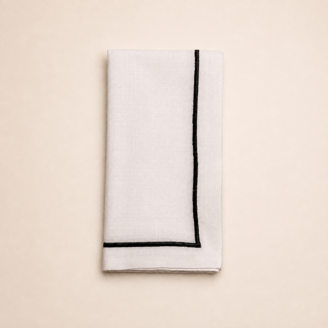 Line Collection Black Napkin