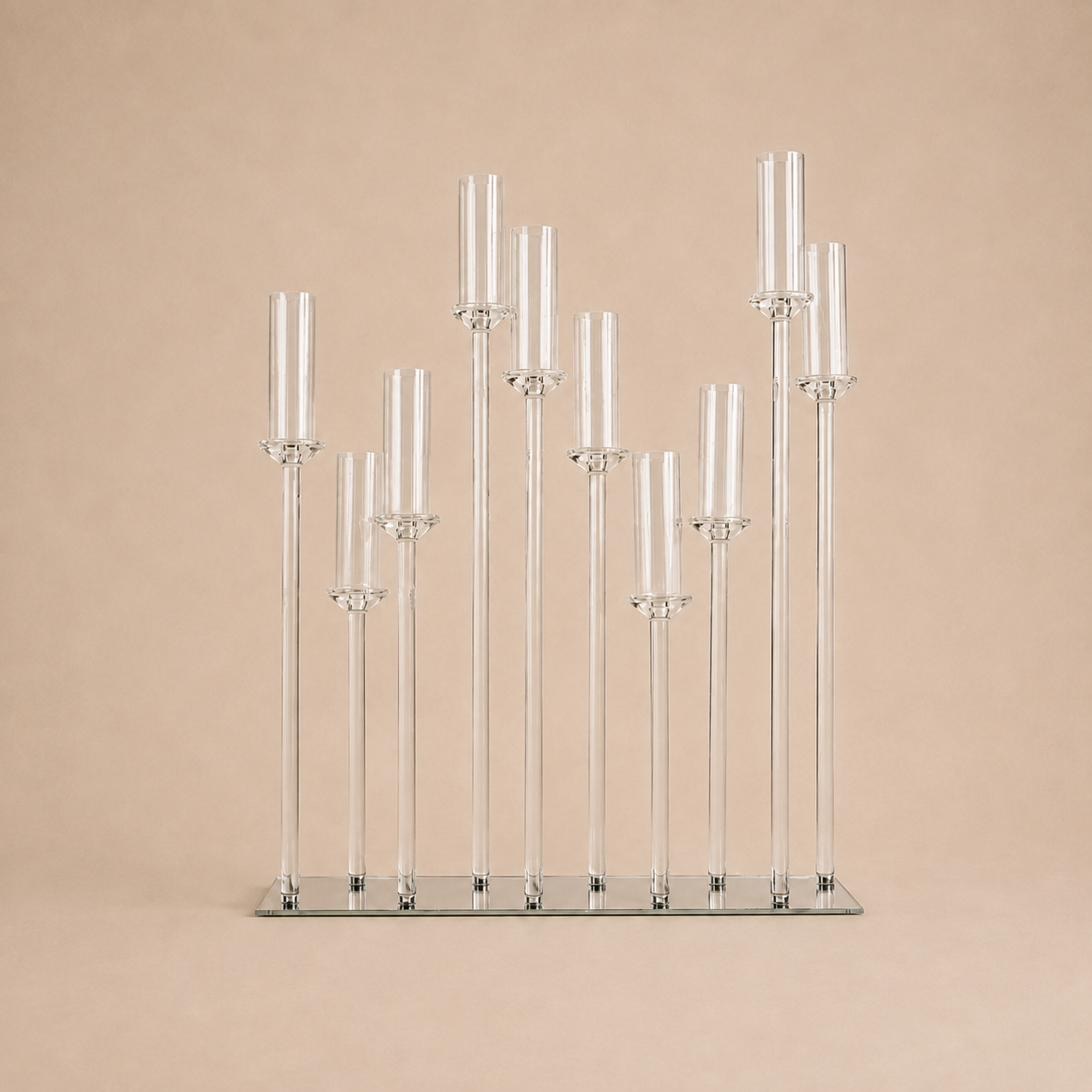 10 Arms Crystal Candelabra