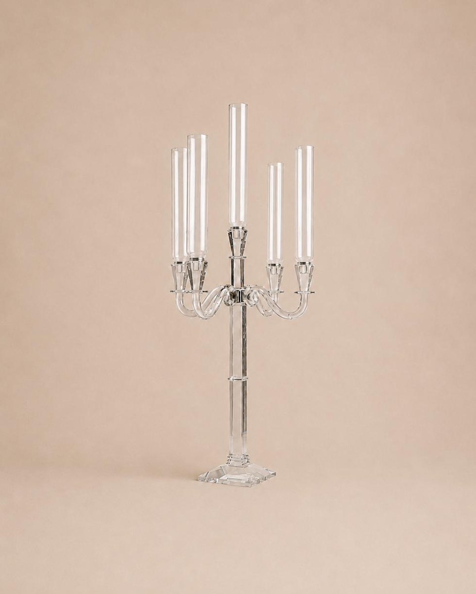 5 Arms Crystal Candelabra