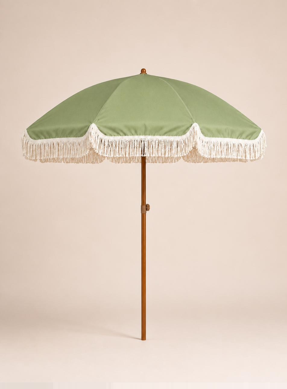 Sage Fringe Umbrella