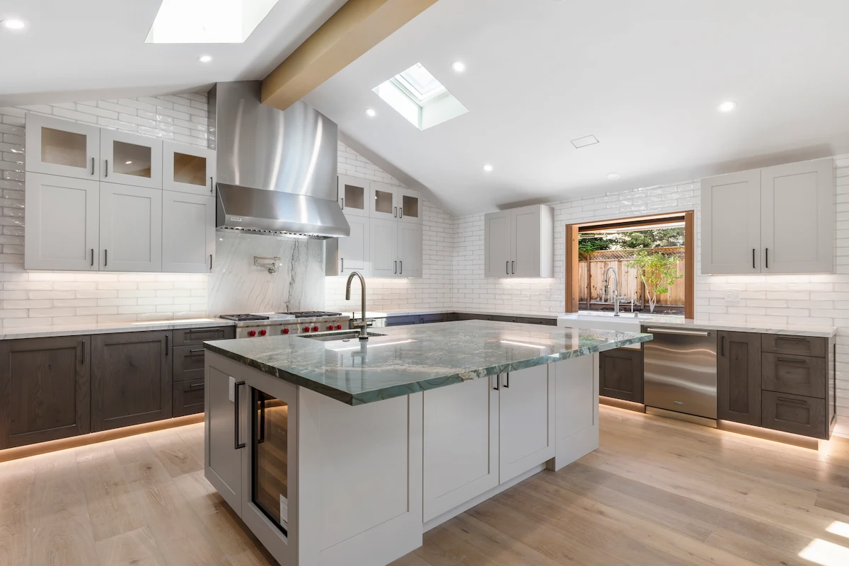 Middlebury Ln in Los Altos remodel featuring a bright and spacious kitchen.
